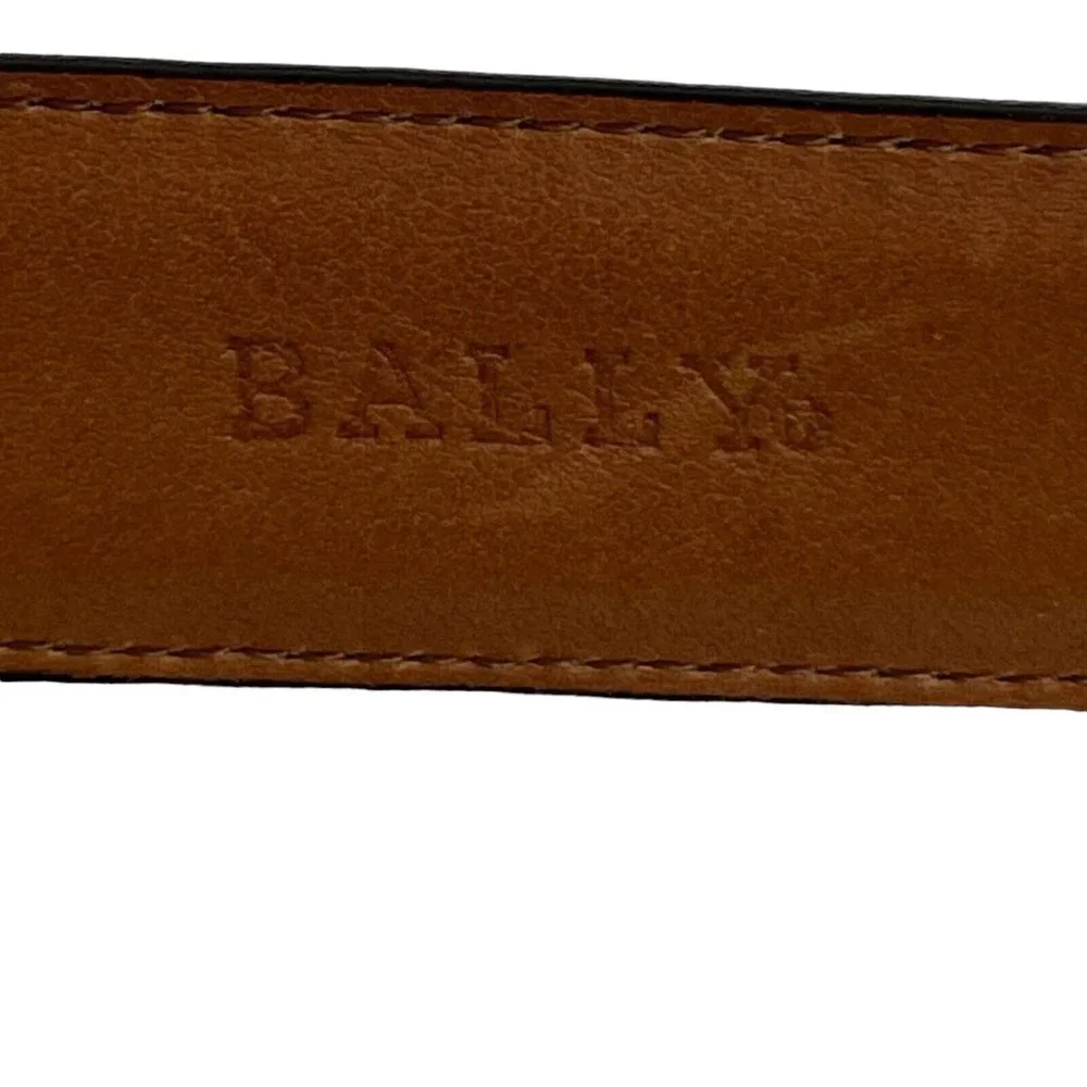 Bally Men's Designer Belt Sz 38 Loafer Brush Off Whiskey‎ Brown Leather